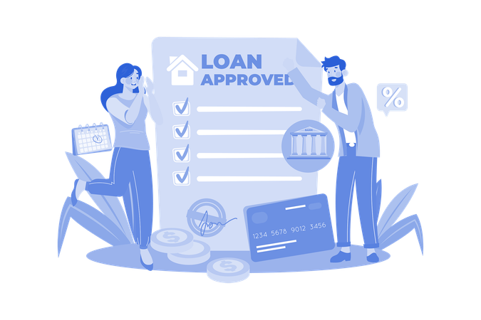 Home Loan Approved  Illustration