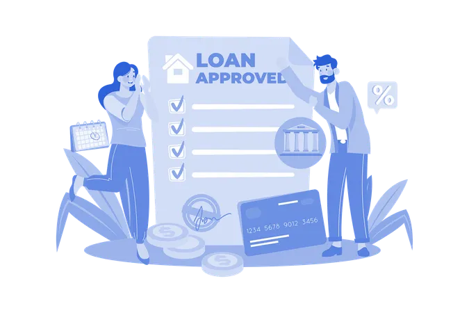 Home Loan Approved  Illustration