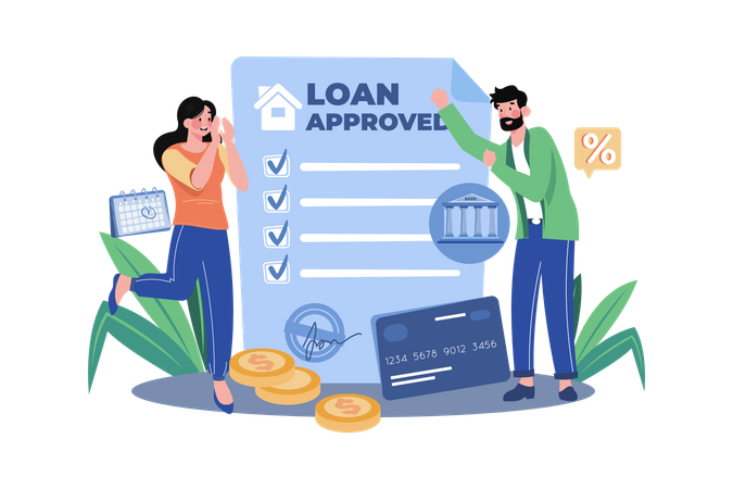 Home loan approved Illustration