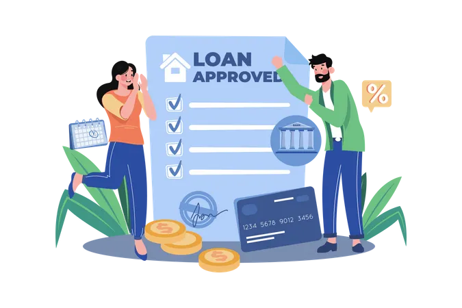 Home loan approved Illustration