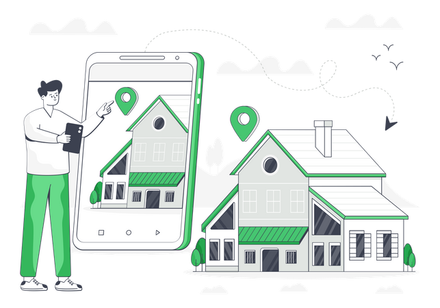 Home Location technology  Illustration