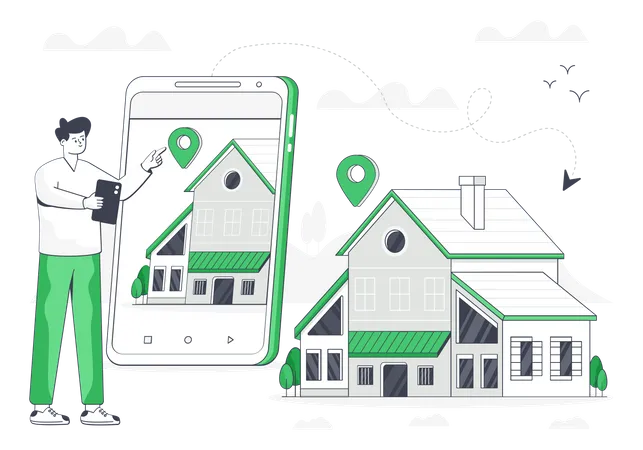 Home Location technology  Illustration