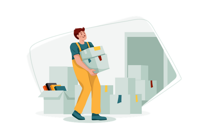 Home Moving Service Illustration