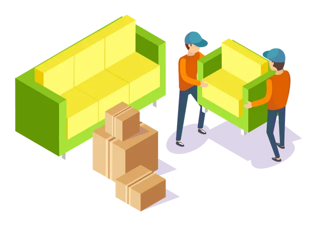 Home Moving Service  Illustration