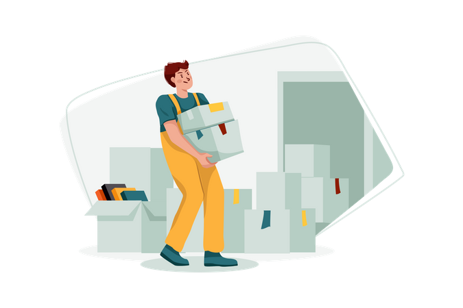 Home Moving Service  Illustration