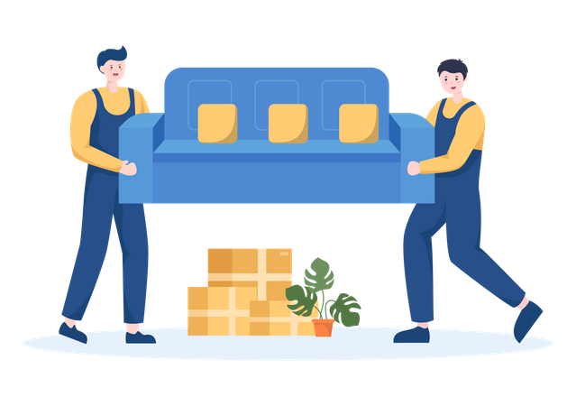 Home Moving Service  Illustration