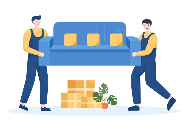 Home Moving Service  Illustration