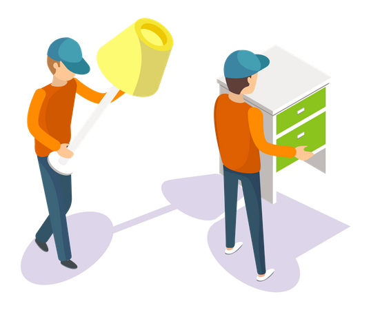 Home Moving Service  Illustration