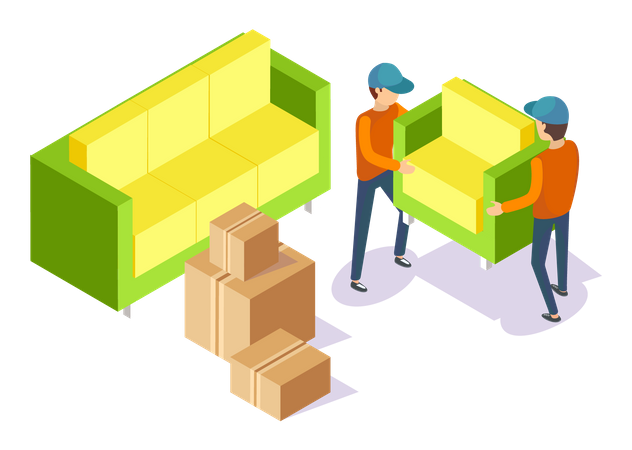 Home Moving Service  Illustration