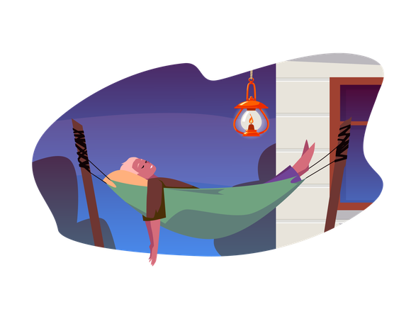 Home night relaxation  Illustration