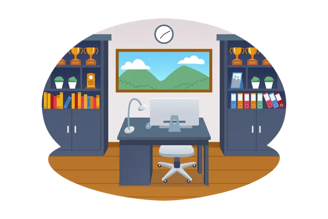 Home Office Vector Illustration Illustration