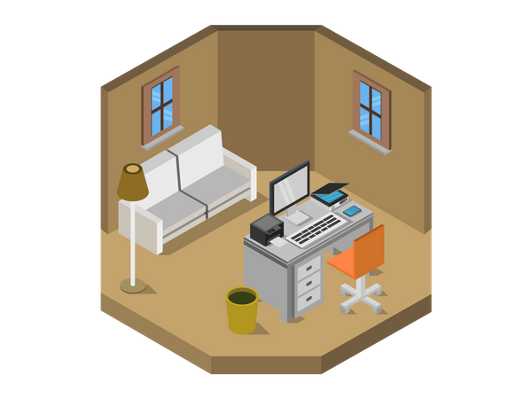 Home office Illustration