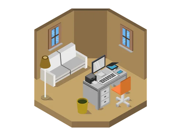 Home office  Illustration