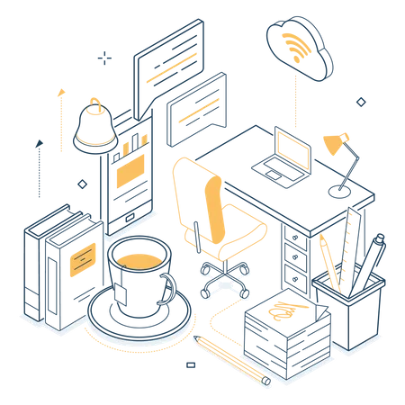 Home office  Illustration