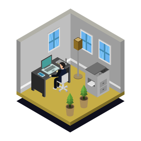 Home office  Illustration