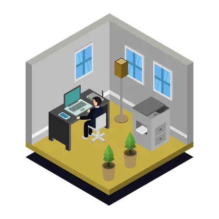 Home office  Illustration