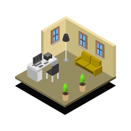 Home office  Illustration