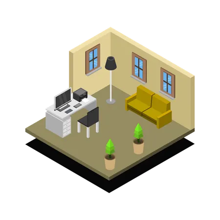Home office  Illustration