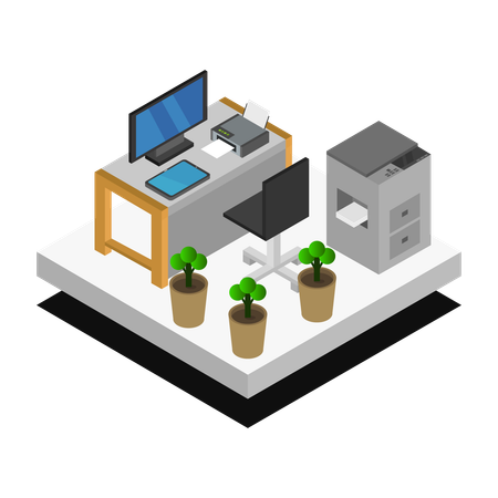 Home office  Illustration