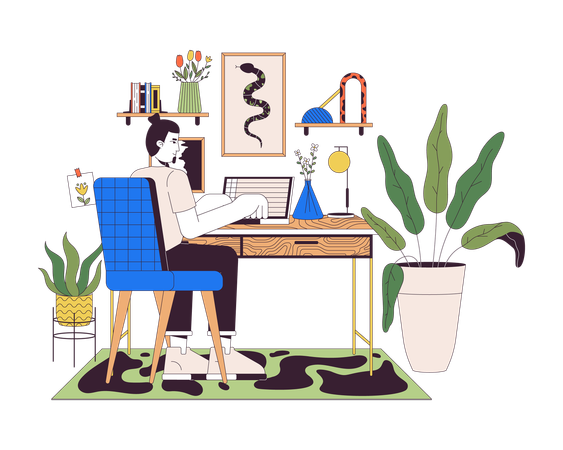 Home office  Illustration
