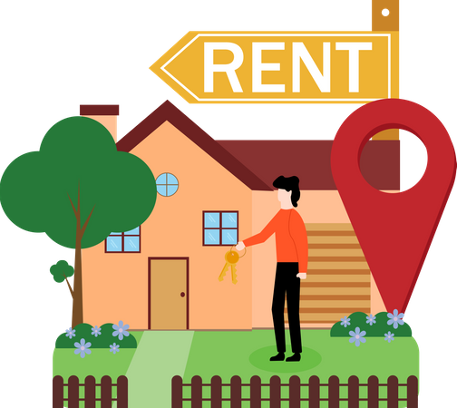 Home on rent  Illustration