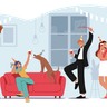 celebrate party illustration