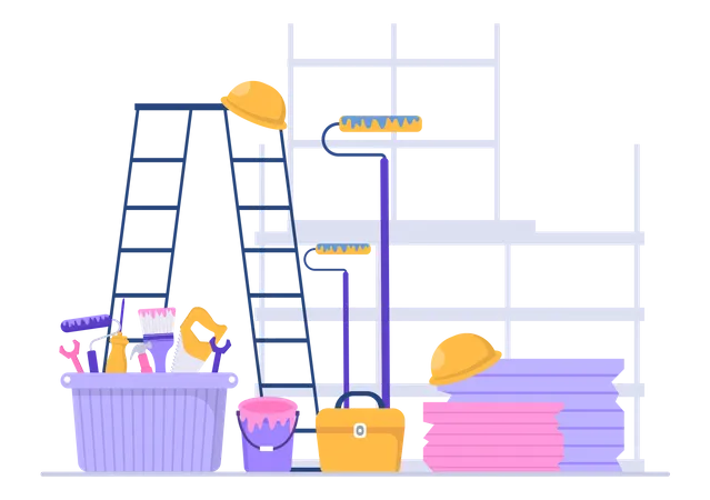 Home Renovation tools  Illustration