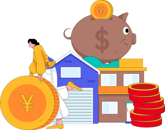 Home Savings  Illustration