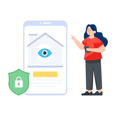 Home Security App  Illustration