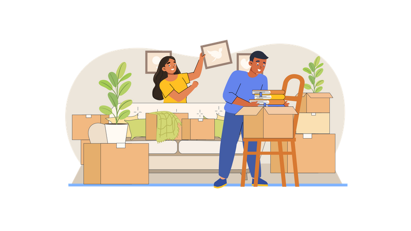 Home Shifting Service  Illustration