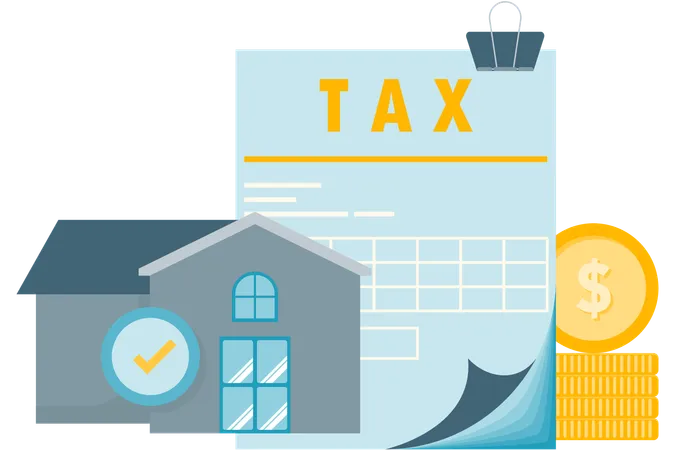 Home tax payments  Illustration