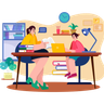 illustrations of teaching desk