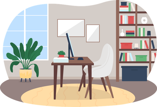 Home work place  Illustration