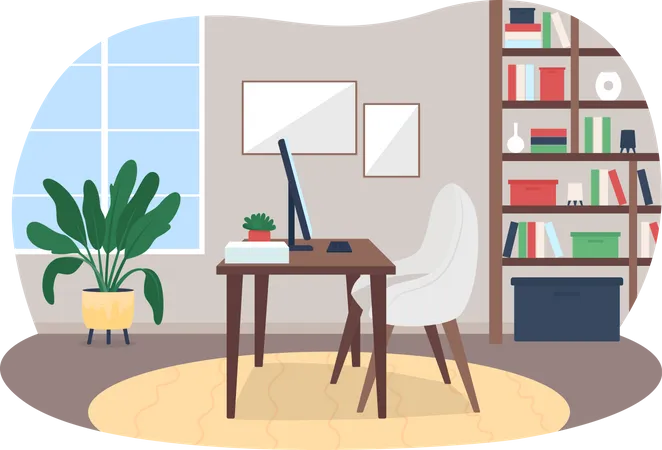 Home work place  Illustration