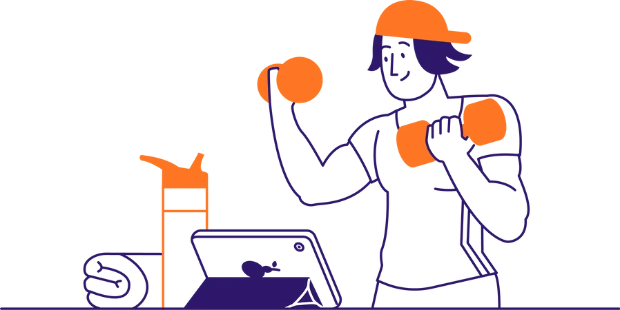 Home workout  Illustration