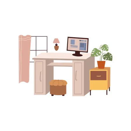 Home Workplace  Illustration