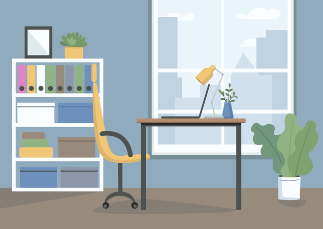 Home workplace  Illustration