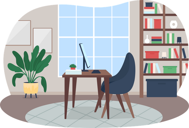 Home workspace  Illustration