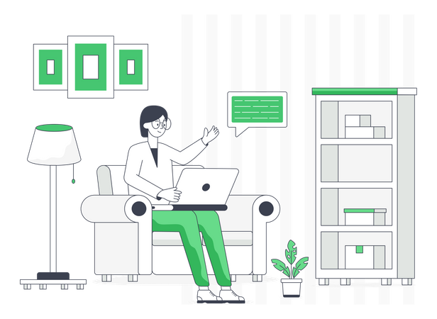 Home Workspace  Illustration