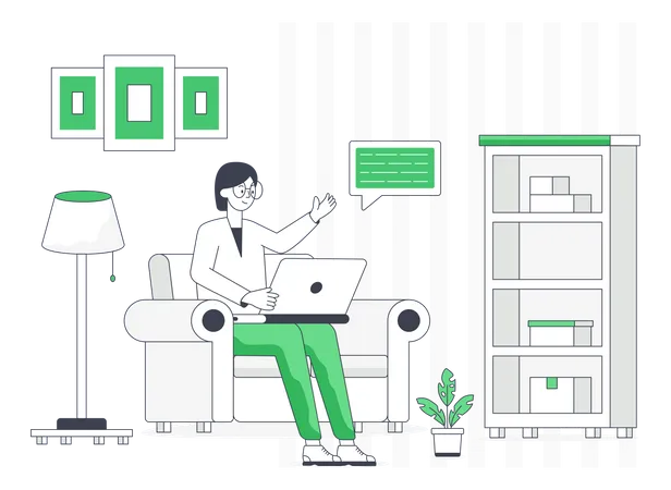 Home Workspace  Illustration