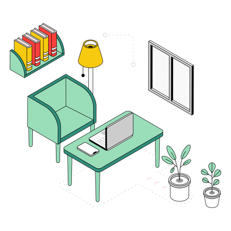 Home Workspace  Illustration