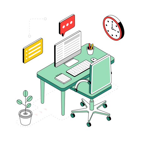 Home Workspace  Illustration