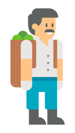 Agricultor masculino  Ilustração