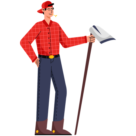 Agricultor masculino  Ilustração