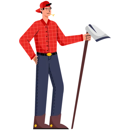 Agricultor masculino  Ilustração