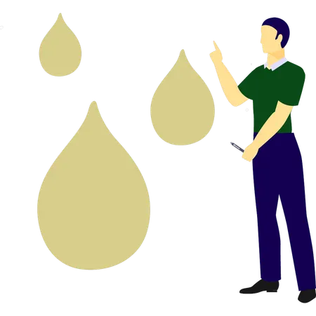 Homem aprendendo sobre proteção contra o hiv  Ilustração