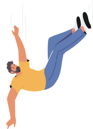 Homem caindo de altura  Ilustração