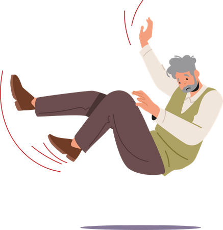 Homem caindo de altura  Ilustração