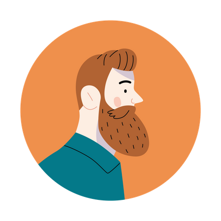 Homem com barba  Ilustração