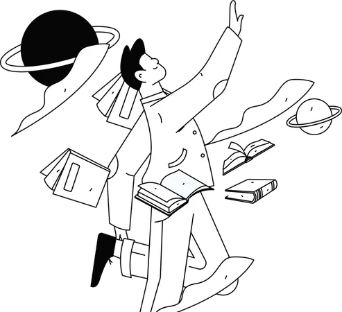 Homem com alvo de educação  Ilustração